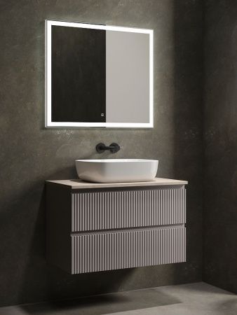Тумба под раковину Sancos SNOB R SNR80SM 80х40 подвесная цвет коричневый