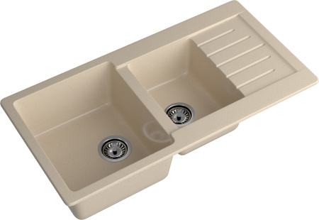 Кухонная мойка Granfest Practik P-980KL кашемир 98х50 цвет бежевый поверхность матовая