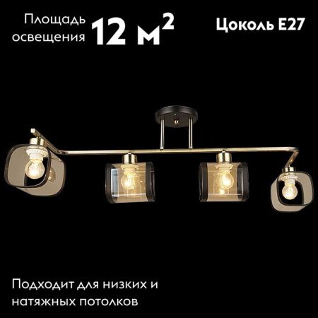 Люстра потолочная Reluce 04226-0.3-04 AB+BK