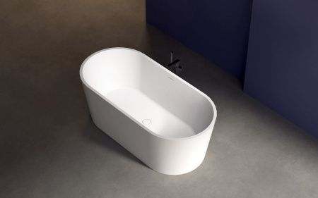 Ванна акриловая Abber AB9209MW 170х80 отдельностоящая овальная с каркасом