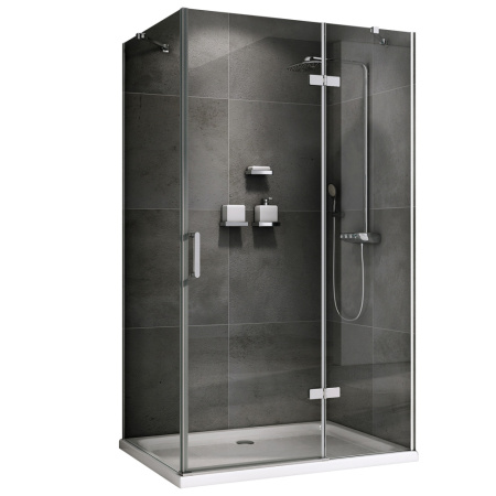 Душевой уголок Abber Zart AG08100-S81 80х100 стекло прозрачное профиль хром глянцевый без поддона