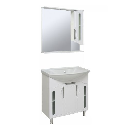 Зеркало-шкаф RUNO ТОЛЕДО 1041 75х80 подвесной цвет белый - фото 4