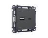 Комплект механизма розетки 2USB A+C 20W (быстрая зарядка) Ambrella Volt Alfa (Алфа) MA911010