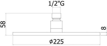 Верхний душ с держателем Paffoni Master ZSOF074NO + ZSOF034NO 25х40 черный