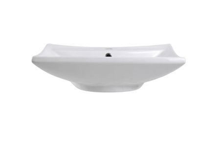 Раковина из сантехнического фарфора Aquatek AQ5518-00 60х50 накладная цвет белый 1 отверстие под смеситель