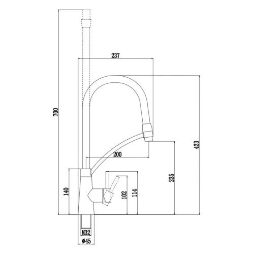 Смеситель для кухни Fmark FS8255-Y на мойку бежевый - фото 3