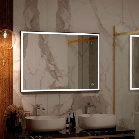 Зеркало Continent Solid Black ЗЛП1607 100х80 подвесное