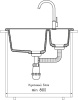 Кухонная мойка Granfest Quadro Q-610K иней 61х50 цвет белый поверхность матовая