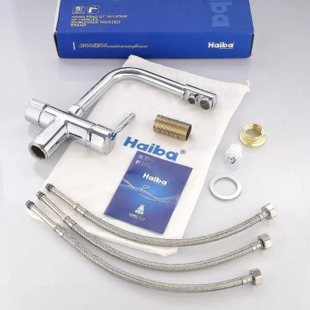 Смеситель для кухни Haiba HB70088 на мойку хром