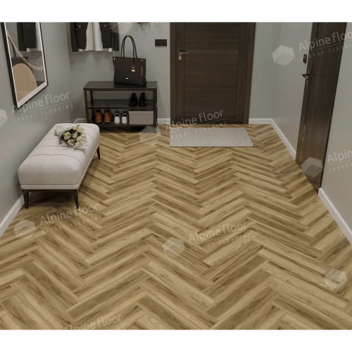 SPC ламинат Alpine Floor Nut ECO 22-6 MC Акорн толщина 0.4 см 43 класс 600х125 - фото 4