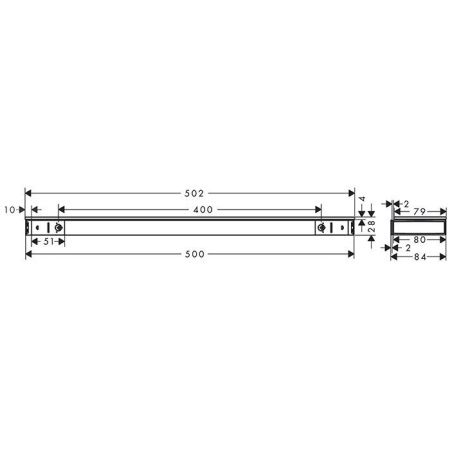 Полка в ванную комнату Hansgrohe Rainfinity 26844700