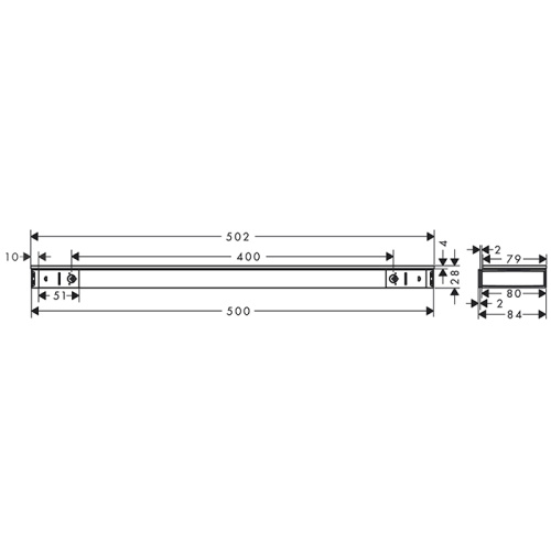 Полка в ванную комнату Hansgrohe Rainfinity 26844700 - фото 2
