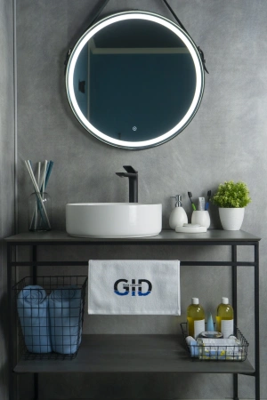 Раковина керамическая Gid Esfera 51179 40х40 накладная цвет белый без отверстий под смеситель