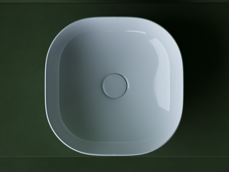 Раковина из сантехнического фарфора Ceramica Nova ELEMENT CN5032 40х40 накладная цвет белый без отверстий под смеситель