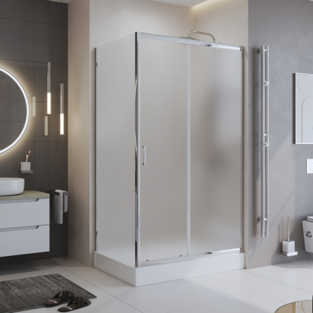 Душевой уголок BelBagno UNO-195 UNO-195-AH-1-120/90-P-Cr стекло рифленое 5 мм