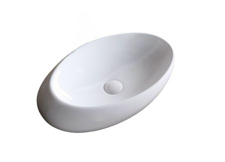 Раковина из сантехнического фарфора Cerutti SPA CR0058A 50х30 накладная цвет белый без отверстий под смеситель