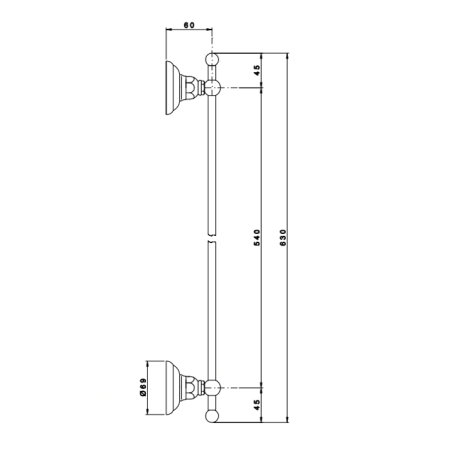Полотенцедержатель Nicolazzi Accessori Classica 1486CR