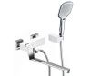 Смеситель для ванны и душа Wasserkraft Aller 1060 WHITE 1062LW настенный белый/хром