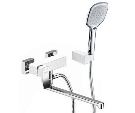Смеситель для ванны и душа Wasserkraft Aller 1060 WHITE 1062LW настенный белый/хром