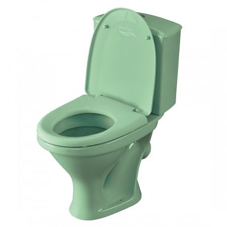 Унитаз-компакт напольный с бачком Santeri Вест 1P2018S0400BF зеленый с сиденьем каскадный смыв