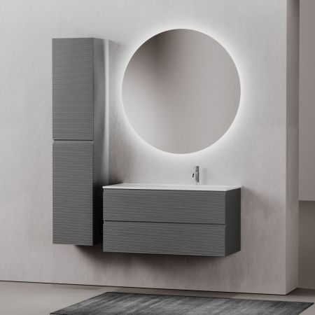 Тумба под раковину Sancos FOLK FL100RGS 100х40 подвесная цвет серый