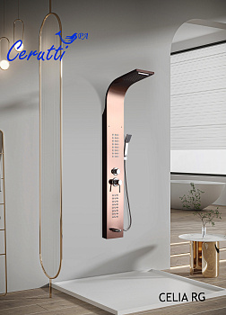 Душевая панель Cerutti SPA CT10406 прямоугольная настенная