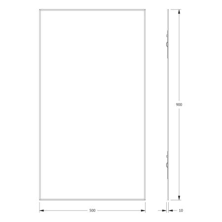 Зеркало Evoform Standard BY 0224 50х90 подвесное