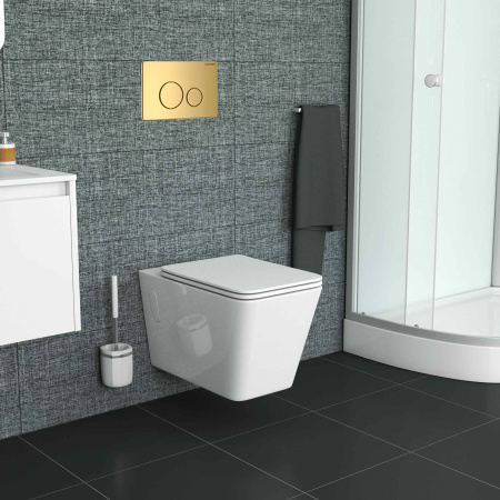 Унитаз подвесной Grossman Санфаянс GR-4414S белый глянцевый с сиденьем микролифт безободковый каскадный смыв