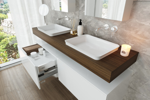 Столешница Velvex UNIT st.UNI.160-628 160х50х11 подвесная цвет дуб карпентер - фото 4