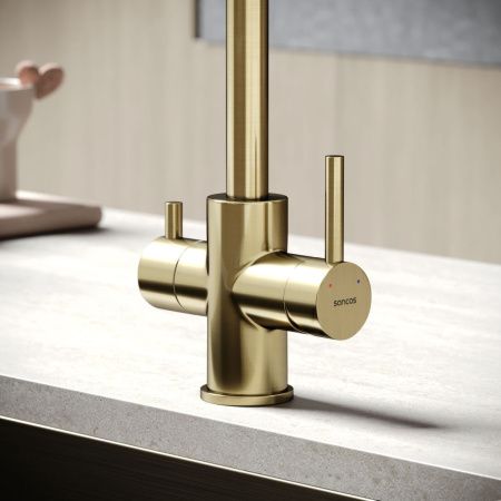 Смеситель для кухни Sancos Vela SC4013BG на мойку золото