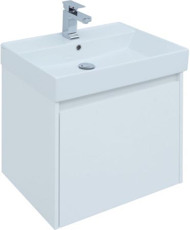 Раковина керамическая Aquanet Латина 00242905 60х50 полувстраиваемая цвет белый 1 отверстие под смеситель