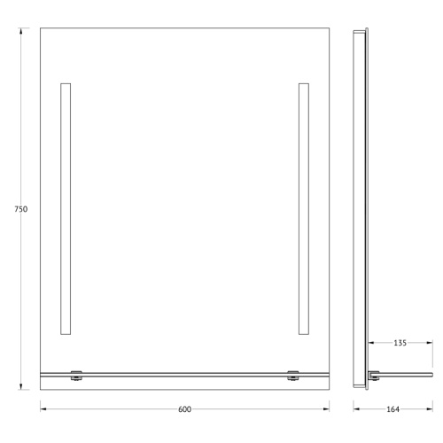 Зеркало в ванную Evoform Ledline-S BY 2162 60х75 цвет серый - фото 2