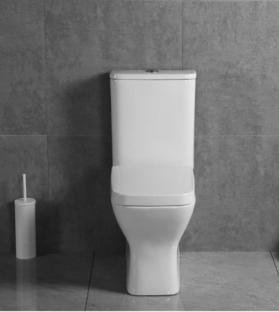 Унитаз напольный с бачком MILLEAU MYL320GW RUBIS MYL320GW белый глянцевый с сиденьем микролифт безободковый смыв воронка-водоворот