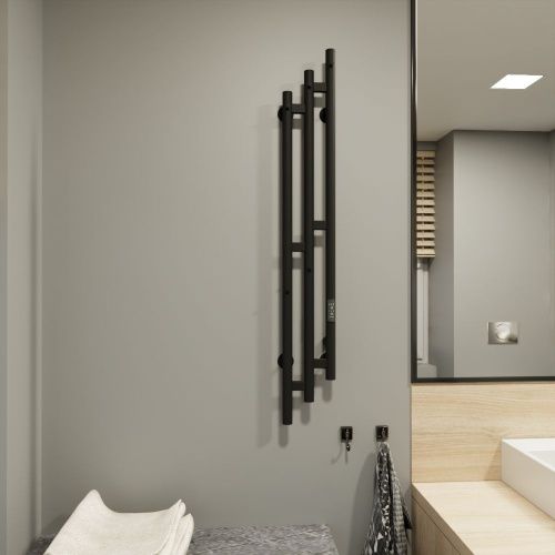 Полотенцесушитель Altasan Бриз Бриз12017ЧМ подвесной 17х121 электрический черный муар - фото 4