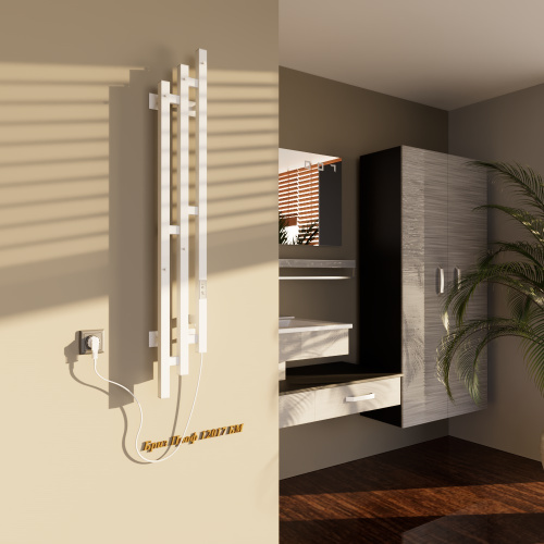 Полотенцесушитель Altasan БризПроф БризПроф12017БМ подвесной 17х121 электрический белый матовый - фото 3