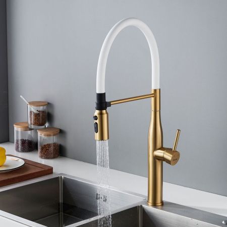 Смеситель для кухни Shevanik S123G-1 на мойку золото