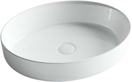 Раковина из сантехнического фарфора Ceramica Nova ELEMENT CN5002 60х40 накладная цвет белый без отверстий под смеситель