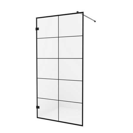 Душевая перегородка New Trendy AVEXA Black EXK-2020 70х200 стекло прозрачное профиль черный