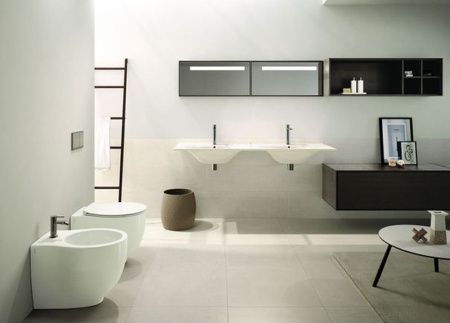 Раковина из сантехнического фаянса Hatria LE FIABE Y1AB01 80х50 подвесная цвет белый