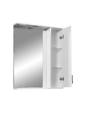 Зеркало-шкаф Stella Polar Кармела ольха SP-00000184 70х80 подвесной цвет белый