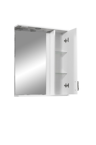 Зеркало-шкаф Stella Polar Кармела ольха SP-00000184 65х15х80 подвесной цвет белый - фото 4