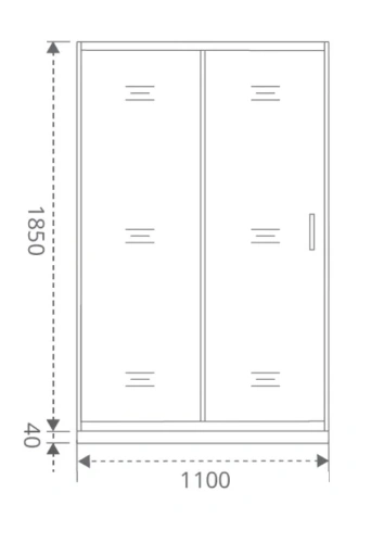 Душевая перегородка Good Door LATTE ЛА00010 130х185 стекло прозрачное профиль белый - фото 2