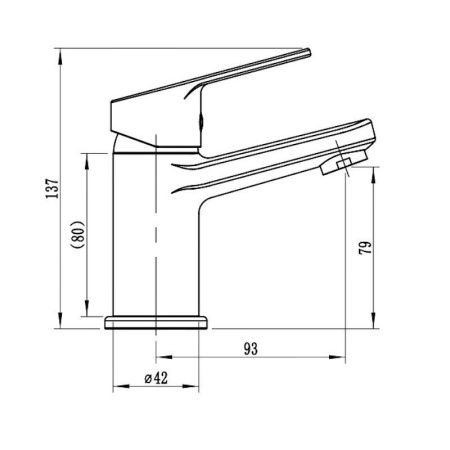 Смеситель Voda TD26M на раковину хром