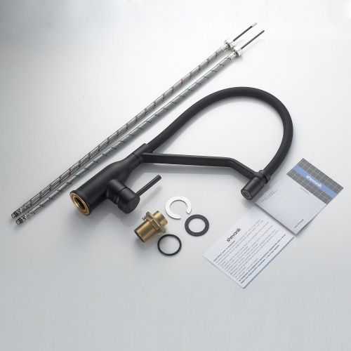 Смеситель для кухни Shevanik S343H-3 на мойку черный - фото 4