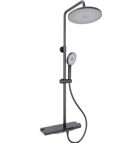 Душевая стойка Veconi ENNA EN-200-B-C4 настенная цвет черный - фото 2
