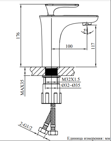 Смеситель AltroBagno Aperto AltroBagnoAperto0109BiCr на раковину белый/хром