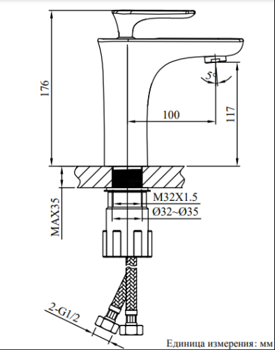 Смеситель для раковины AltroBagno Aperto AltroBagnoAperto0109BiCr на раковину хром/белый - фото 3