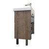 Тумба с раковиной Comforty Никосия 00-00008852CF 60х40 напольная цвет коричневый