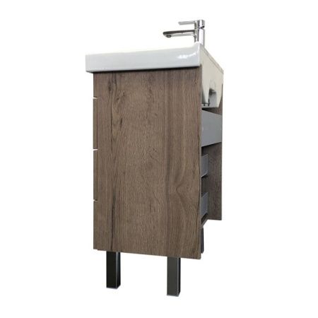 Тумба с раковиной Comforty Никосия 00-00008852CF 60х40 напольная цвет коричневый
