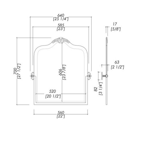 Зеркало Devon Devon Mayfar DD117CR 70х60 - фото 2